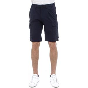 People of Shibuya, Korte broeken, Heren, Blauw, M, Blauwe Bermuda Shorts voor Actieve Mannen