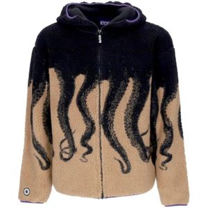 Octopus, Faux Fur Shearling Jassen Bruin, Heren, Maat:S