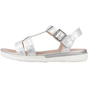 Geox, Flat Sandalen Grijs, Dames, Maat:36 EU