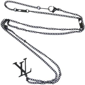 Louis Vuitton Vintage, Pre-owned, unisex, Zwart, ONE Size, Pre-owned Metal necklaces