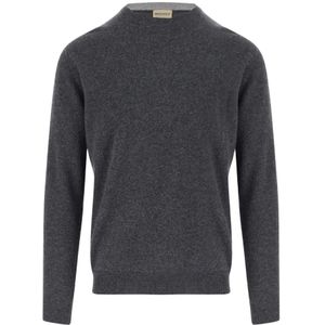 Woolrich, Truien, Heren, Grijs, S, Wol, Grijze Wol Pullover Crew Neck Sweater