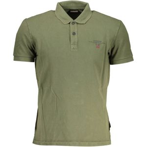 Napapijri, Tops, Heren, Groen, S, Groene Polo Shirt Korte Mouwen Heren