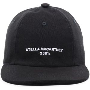 Stella McCartney, Accessoires, Dames, Zwart, 57 CM, Logo Geborduurde Baseballpet