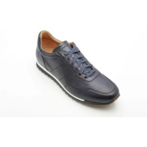 Magnanni, Schoenen, Heren, Blauw, 43 EU, Leer, Handgemaakte Blauwe Leren Sneakers