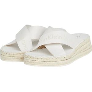 Calvin Klein, Schoenen, Dames, Beige, 37 EU, Jute, Flip Flops