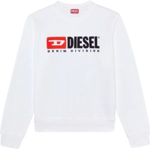 Diesel, Sweatshirts & Hoodies, Heren, Wit, 2Xl, Katoen, Sweatshirts