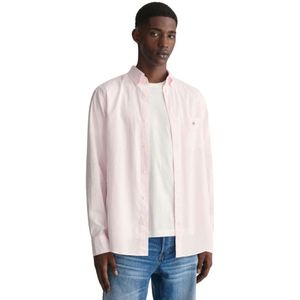 Gant, Overhemden, Heren, Roze, XL, Katoen, Klassieke Katoenen Overhemd met Strepen