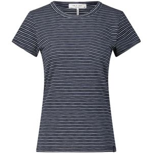 Rag & Bone, Tops, Dames, Blauw, S, Katoen, Gestreept T-shirt