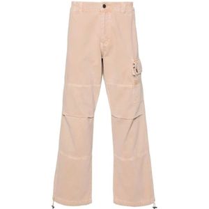 Moschino, Cargo Broek met Geborduurd Logo - Beige Beige, Heren, Maat:L