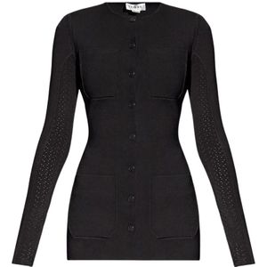 Victoria Beckham, Blazer met zakken Zwart, Dames, Maat:XS