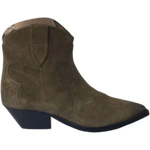 Isabel Marant Pre-owned, Pre-owned, Dames, Groen, 39 EU, Suède, Pre-owned Suede boots