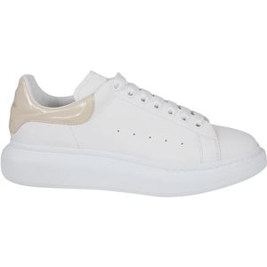 Alexander McQueen, Schoenen, Heren, Wit, 44 EU, Leer, Witte Oversized Leren Sneakers