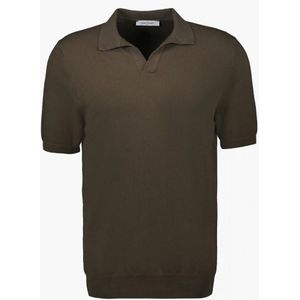 Gran Sasso, Tops, Heren, Bruin, XL, Bruine Polo Shirt