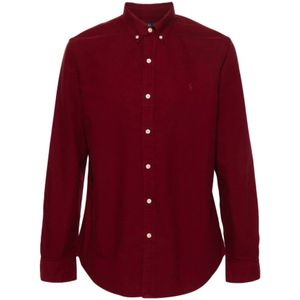 Ralph Lauren, Overhemden, Heren, Rood, M, Katoen, Rode Oxford Katoenen Shirt Polo Pony