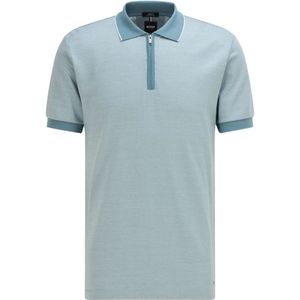 Hugo Boss, Tops, Heren, Blauw, XL, Katoen, Ritssluiting Polo Shirt - Tailored Collection