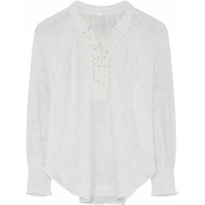 Gustav, Blouses & Shirts, Dames, Wit, M, Vrouwelijke Blouse met Borduurwerk