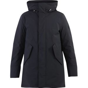 Woolrich, Winterjas, Niet-afneembare capuchon Zwart, Heren, Maat:S