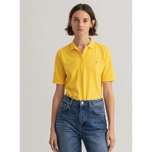 Gant, Tops, Dames, Geel, S, Kolom Polo Shirt