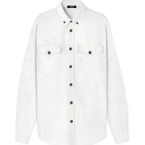 Versace, Overhemden, Heren, Wit, L, Witte Herenshirts