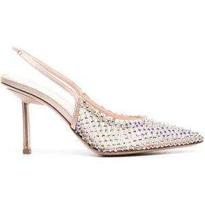 Le Silla, Gilda Slingback Pumps met Kristalversiering Geel, Dames, Maat:39 EU