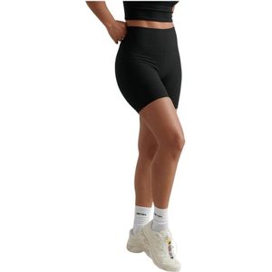 Aim'n, Korte broeken, Dames, Zwart, L, Nylon, Geribbelde Performance Biker Shorts