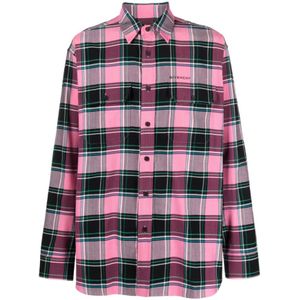 Givenchy, Overhemden, Heren, Roze, M, Katoen, Multi Colour Geruite Overhemd