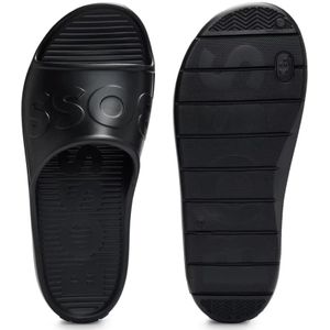 Boss, Schoenen, Heren, Zwart, 40 EU, Heren Slippers Lente/Zomer Collectie Rubber