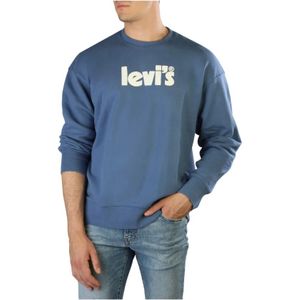 Levi's, Sweatshirts & Hoodies, Heren, Blauw, S, Katoen, Sweatshirt