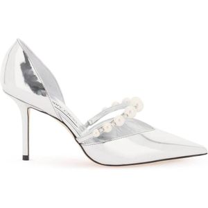 Jimmy Choo, Aurelie 85 Pumps met Parels Grijs, Dames, Maat:36 EU