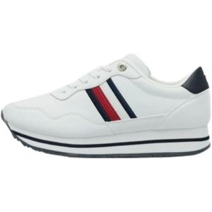 Tommy Hilfiger, Schoenen, Dames, Wit, 40 EU, Leer, Sportschoenen