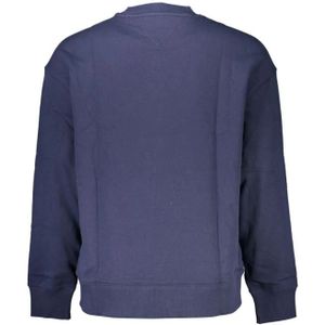 Tommy Hilfiger, Sweatshirts & Hoodies, Heren, Blauw, XL, Katoen, Klassieke Blauwe Crew Neck Sweater