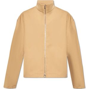 Jil Sander, Jassen, Heren, Beige, L, Katoen, Jas met logo