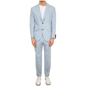Hugo Boss, Pakken, Heren, Blauw, S, Wol, Elegant Celeste Suit