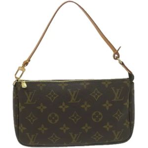 Louis Vuitton Vintage, Pre-owned Canvas clutches Bruin, Dames, Maat:ONE Size