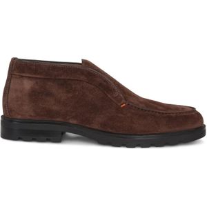 Santoni, Schoenen, Heren, Bruin, 42 1/2 EU, Suède, Klassieke Suede Chukka Boot