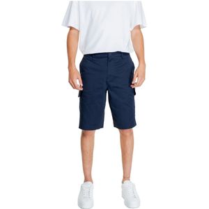 Armani Exchange, Korte broeken, Heren, Blauw, W30, Katoen, Heren Bermuda Shorts Lente/Zomer Collectie