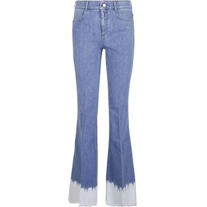 Stella McCartney, Jeans, Dames, Blauw, W26, Katoen, Uitlopende broek
