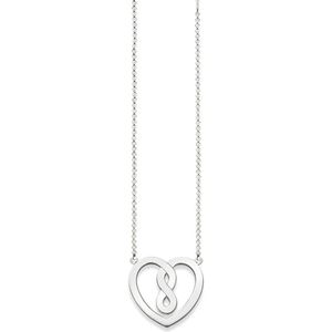 Thomas Sabo, Accessoires, Dames, Grijs, ONE Size, Infinity Hart Ketting 925 Zilver Ankerketting