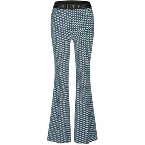 Marc Aurel, Blauwe broek met patroon voor dames Blauw, Dames, Maat:S