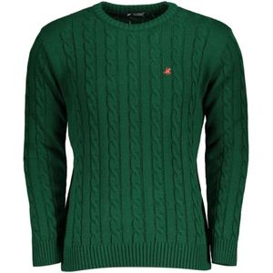 U.s. Polo Assn., Truien, Heren, Groen, M, Groene Twisted Geborduurde Trui