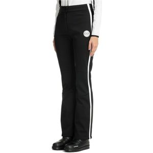 Emporio Armani Ea7, Sport, Dames, Zwart, S, Hoge Taille Ski Broek Drukknopen Logo