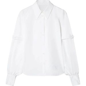 Off White, Blouses & Shirts, Dames, Wit, S, Witte Shirt met Banddetail