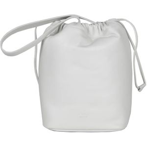 Douuod Woman, Tassen, Dames, Wit, ONE Size, Leer, Handgemaakte Leren Bucket Tas