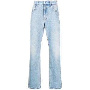 Givenchy, Jeans, Heren, Blauw, W31, Katoen, Wijde jeans met middelhoge taille