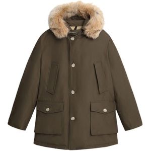 Woolrich, Winterjas, Groen Blauw Groen, Heren, Maat:M