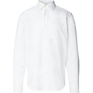 Hugo Boss, Overhemden, Heren, Wit, M, Katoen, Heren Business Overhemd in Wit