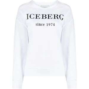 Iceberg, Sweatshirts & Hoodies, Dames, Wit, L, Katoen, Sweatshirts