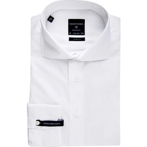 Profuomo, Witte Overhemd met Lange Mouwen Wit, Heren, Maat:3XL