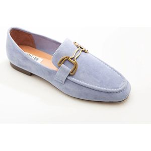 Bibi Lou, Schoenen, Dames, Blauw, 40 EU, Suède, Hemelsblauwe Suède Loafers