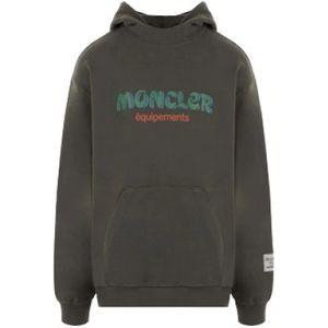 Moncler, Sweatshirts & Hoodies, Dames, Groen, S, Groene Oversized Hoodie